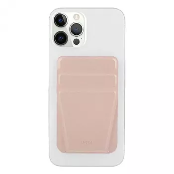 UNIQ Lyft magnetiskt telefonstativ och kortfack rosa