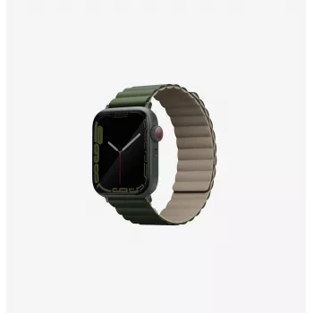 UNIQ Revix vändbart magnetiskt Apple Watch-band 42/44/45/49 mm green-taupe