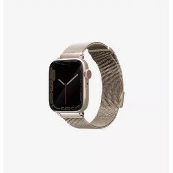 UNIQ Dante Apple Watch-armband rostfritt stål-länkarmband Starlight 42/44/45mm Series 1-9/SE/SE2/SE3