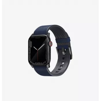UNIQ Straden Leather Hybrid Strap för Apple Watch 42/44/45/49mm blå