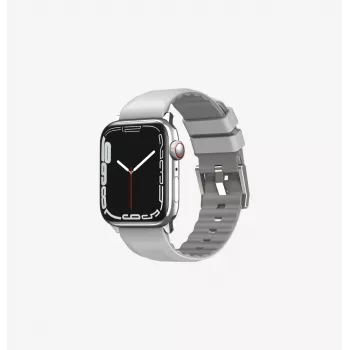 UNIQ Linus Airosoft silikonarmband för Apple Watch 38/40/41 mm – Chalk Grey