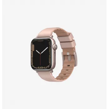 UNIQ Linus Airosoft silikonsportarmband för Apple Watch Series 1/2/3/4/5/6/7/8/9/SE/SE2/SE3 38/40/41 mm – Blush Pink