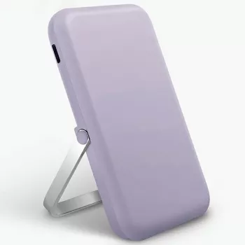 UNIQ Powerbank Hoveo 5000mAh USB-C 20W PD snabbladdning trådlös magnetisk Lilac Lavender
