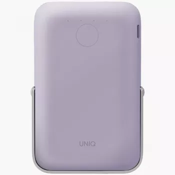UNIQ Powerbank Hoveo 5000mAh USB-C 20W PD snabbladdning trådlös magnetisk Lilac Lavender