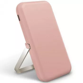 UNIQ Powerbank Hoveo 5000mAh USB-C 20W PD snabbladdning trådlös magnetisk Blush Pink