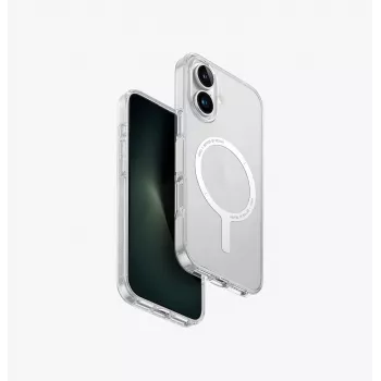 UNIQ Clario Case för Apple iPhone 16 6,1 inch MagClick Charging Lucent Clear