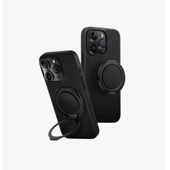 UNIQ Keva Air-fodral för iPhone 16 Pro 6,3 inch MagClick-laddning Carbon Black