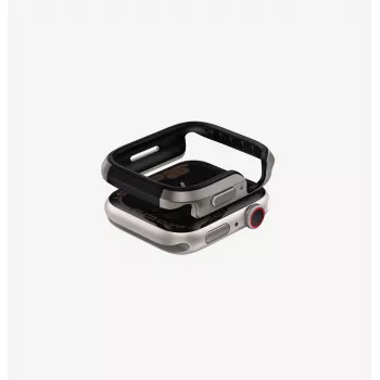 UNIQ Valencia bumperskal för Apple Watch Series 46 mm, titanium silver