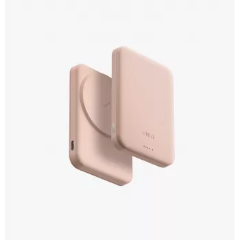 UNIQ Lyden Lexa magnetisk powerbank 5000 mAh PD USB-C MagSafe rosa
