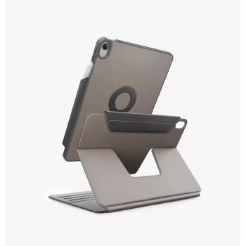 UNIQ Rovus Snapmount magnetiskt 360° roterande avtagbart fodral för iPad 11 A16 (2025) / iPad 10.9 10:e generationen (2022) grå