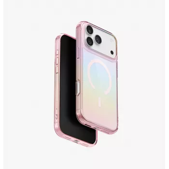 UNIQ Iridescia skal för Apple iPhone 17 Pro Max, MagClick Charging, Pink Prism