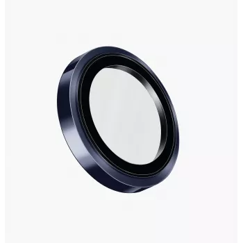 UNIQ Optix Prime kameralinsskydd för iPhone 17 Pro / 17 Pro Max / 15 Pro / 15 Pro Max med applikator, marinblå