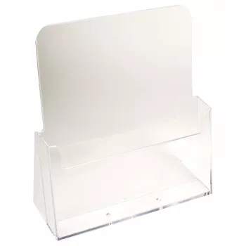 Exacompta A4 diskställ med 1 fack, polystyren, transparent, 85 x 235 x 247 mm (74058D)