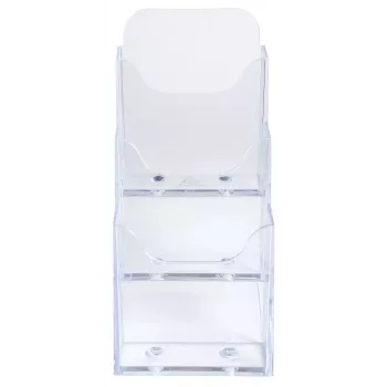 Exacompta DL diskställ med 3 fack, polystyren, transparent (73158D)