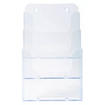 Exacompta A5 broschyrhållare, 3 fack, polystyren, 154 x 181 x 280 mm (75158D)