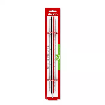 ARISTO trekantslinjal D-profil vit 30 cm (AR23703EB)
