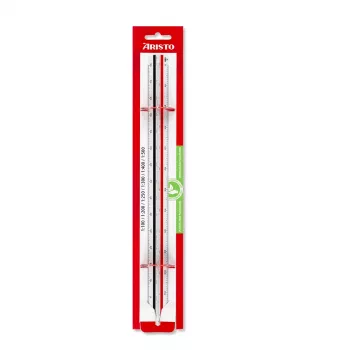 ARISTO trekantslinjal typ B, vit (AR23704EB)