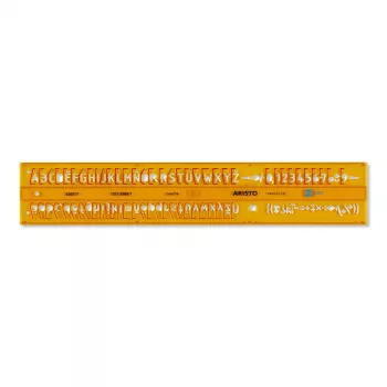 ARISTO skriftkabelon rak 7 mm, ISO 3098-1 / DIN 6776, typ B, H-profil (AR5301/7)
