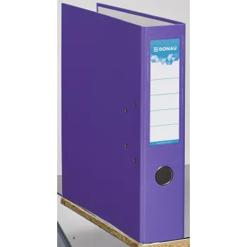 Donau Elektronik Klassik häftmapp med lock lila kartong 7,5 cm DIN A4
