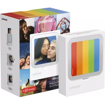 Polaroid Hi-Print 3x3 bärbar Bluetooth-fotoskrivare + 10 ark patron