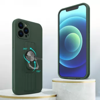 HURTEL Ring Case silikoncover med fingerhållare och ställ för Xiaomi Poco X4 Pro 5G blå