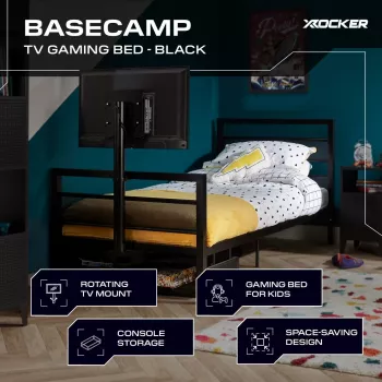 XROCKER gaming enkelsäng svart