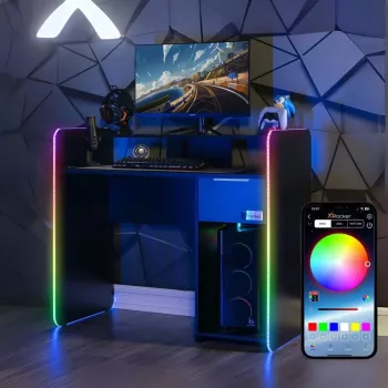 X Rocker 2023269 spelbord med LED, svart