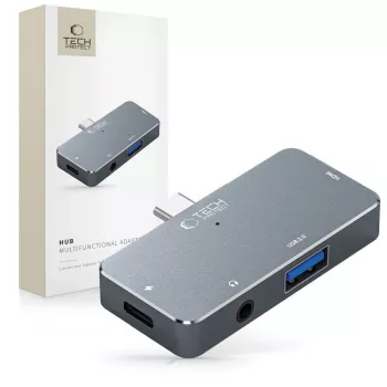 TECH-PROTECT V6-HUB-adapter 4in1 grå