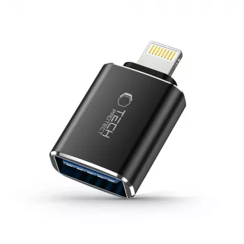 TECH-PROTECT ULTRABOOST adapter Lightning till USB OTG svart