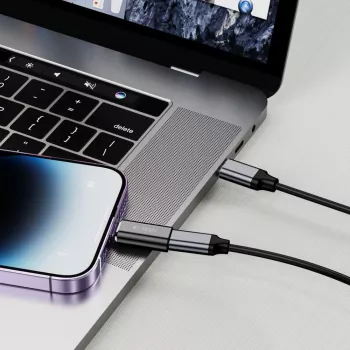TECH-PROTECT ULTRABOOST adapter Lightning till USB-C svart