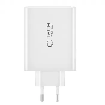 Tech-Protect NC100W-GAN 4-PORT svart GaN väggladdare 100W USB-C