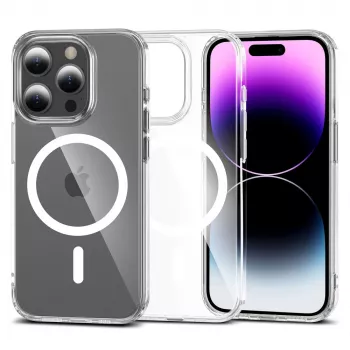 Tech-Proteckt Flexair Hybrid MagSafe skal för Apple iPhone 15 Pro Max, transparent