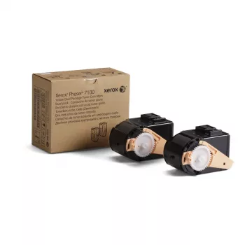 Xerox Phaser 7100 tonermodul gul (2-pack) hög kapacitet 9 000 sidor per kassett