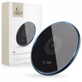 TECH-PROTECT QI15W-C1 trådlös laddare 15 W svart
