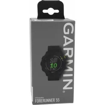 Garmin Forerunner 55 smartwatch med silikonarmband, 1,04 tums display, svart