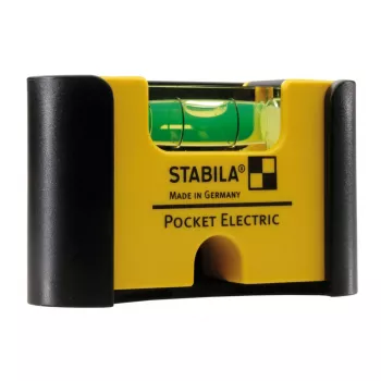 STABILA Type 81 S fickvattenpass elektrisk, 7 cm, gul, 1,0 mm/m noggrannhet, med magnet och bältesklämma
