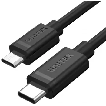 UNITEK USB-C till Micro USB-kabel 1 m svart Y-C473BK