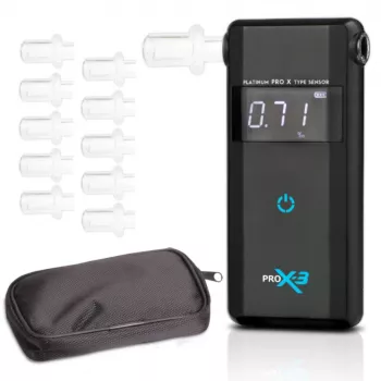 AlcoFind PRO-X-3 alkoholmätare med munstycken, 12-månaders kalibrering