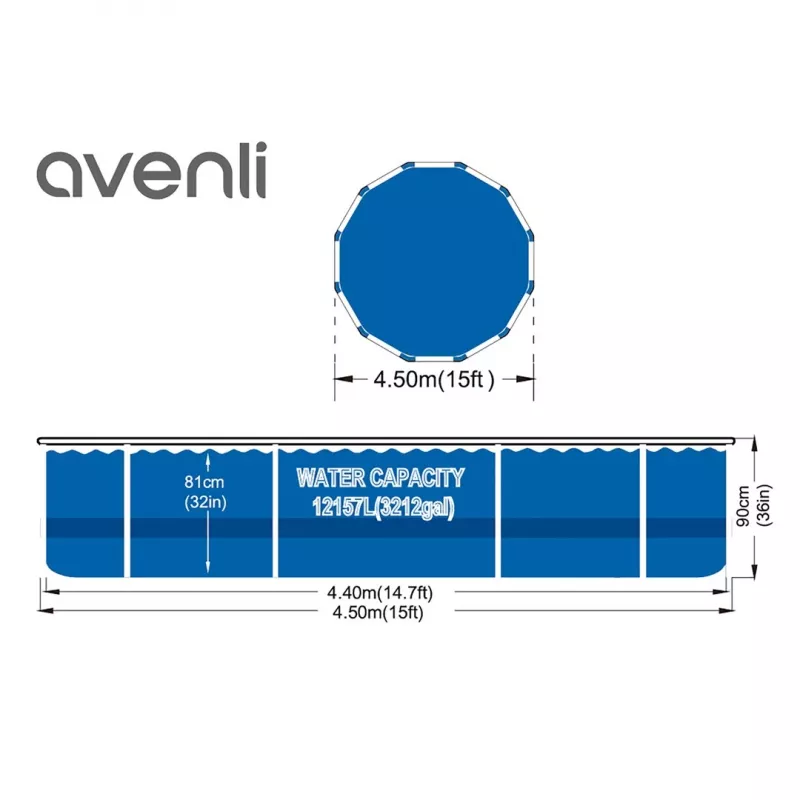 AVENLI rundpoolsset 427x84