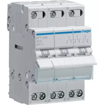 Hager SFT340 modulär omkopplare I-0-II 3P 40A 400V AC
