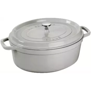 STAUB LA COCOTTE gjutjärnsgryta oval 3,2 L, tryffelgrå