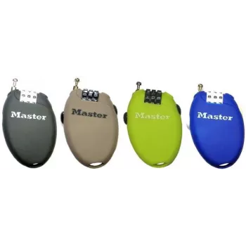 Master Lock 4603EURD Combination Cable Lock with Retractable Cable, Black
