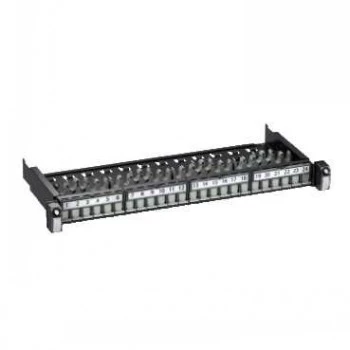 Schneider Electric Actassi S1 nätverkspatchpanel 24xRJ45 STP Cat6A 1U vit