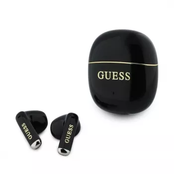 GUESS Glossy Gold Line Classic TWS-hörlurar svarta
