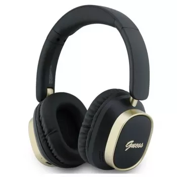 Guess Bluetooth over-ear-hörlurar ENC Rectangle Metal Script svarta