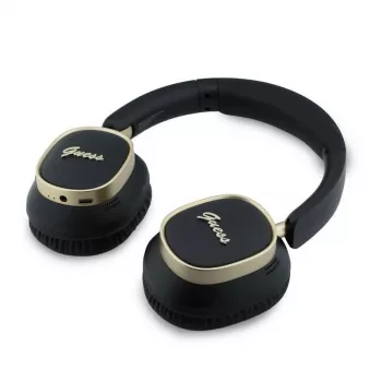 Guess Bluetooth over-ear-hörlurar ENC Rectangle Metal Script svarta