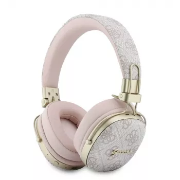 Guess over-ear Bluetooth-hörlurar ENC Metal 4G Script Logo rosa
