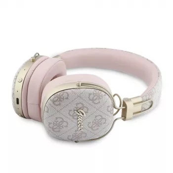Guess over-ear Bluetooth-hörlurar ENC Metal 4G Script Logo rosa