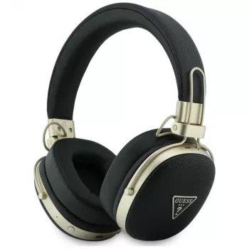 Guess over-ear Bluetooth-hörlurar med ENC, metallpräglad triangel-logotyp, svarta