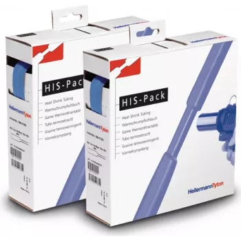 HellermannTyton HIS-PACK-19.1/9.5-PO-X-BU krympslang blå 19,1mm x 9,5mm x 5m dispenserbox